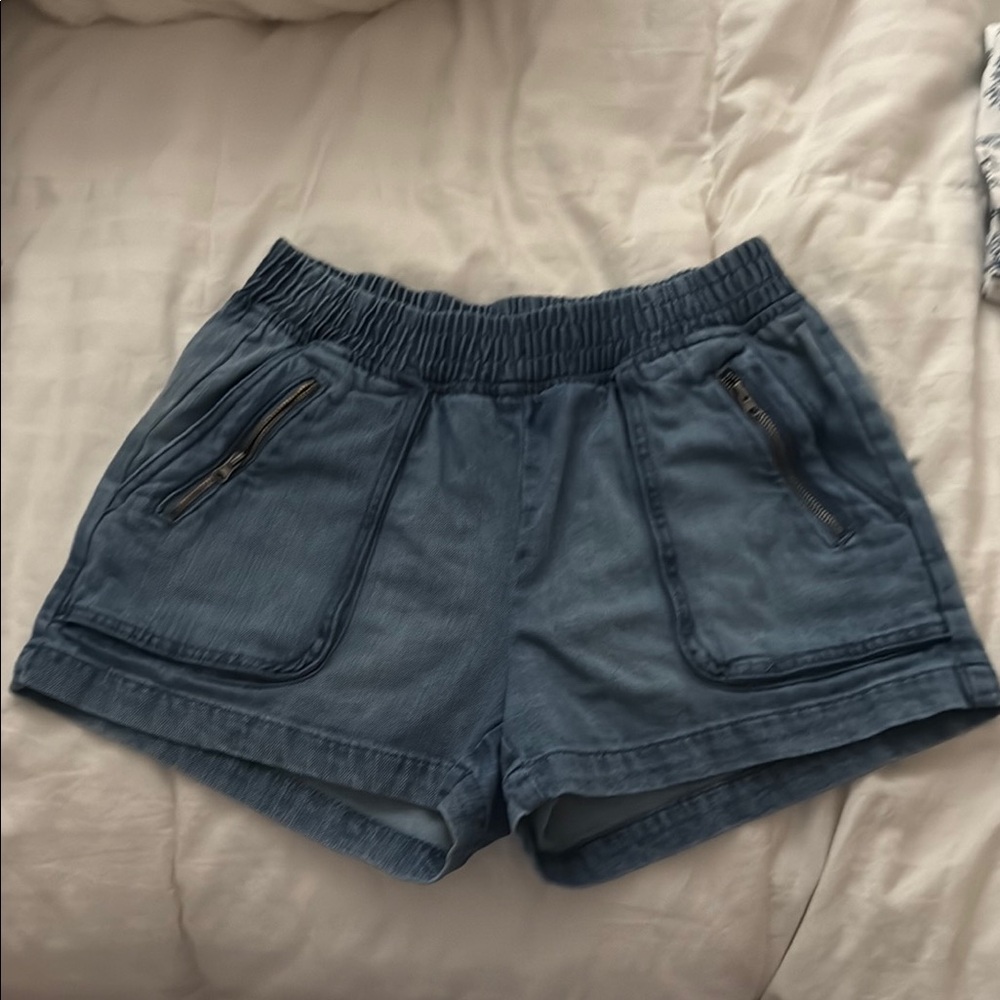 Aerie Blue Boardwalk Jean Shorts